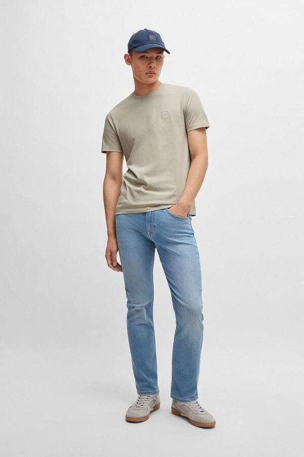 Boss Orange T-shirt Tales met boss-borduursel op de borst - Foto 7