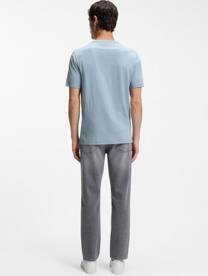 Boss Orange Regular fit T-shirt van gestructureerd katoen Model 'TEGOOD' - Foto 6