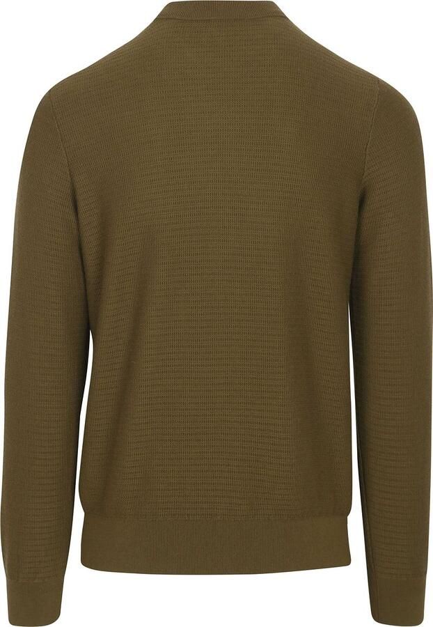 Hugo Boss Groene Kasjmier-Katoen Gebreide Trui Ronde Hals Green Heren - Foto 2