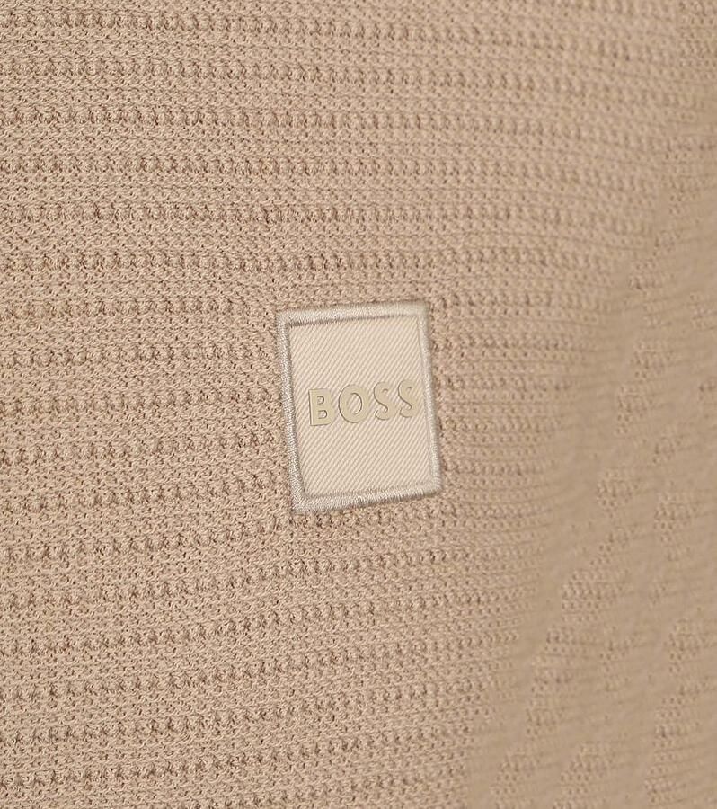 Hugo Boss Contrasterende Crew Neck Sweater Beige Heren - Foto 2