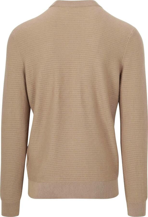 Hugo Boss Contrasterende Crew Neck Sweater Beige Heren