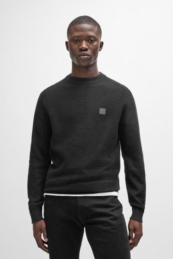 Hugo Boss Mannen Gebreide Kleding Collectie voor Herfst Winter Black Heren - Foto 9