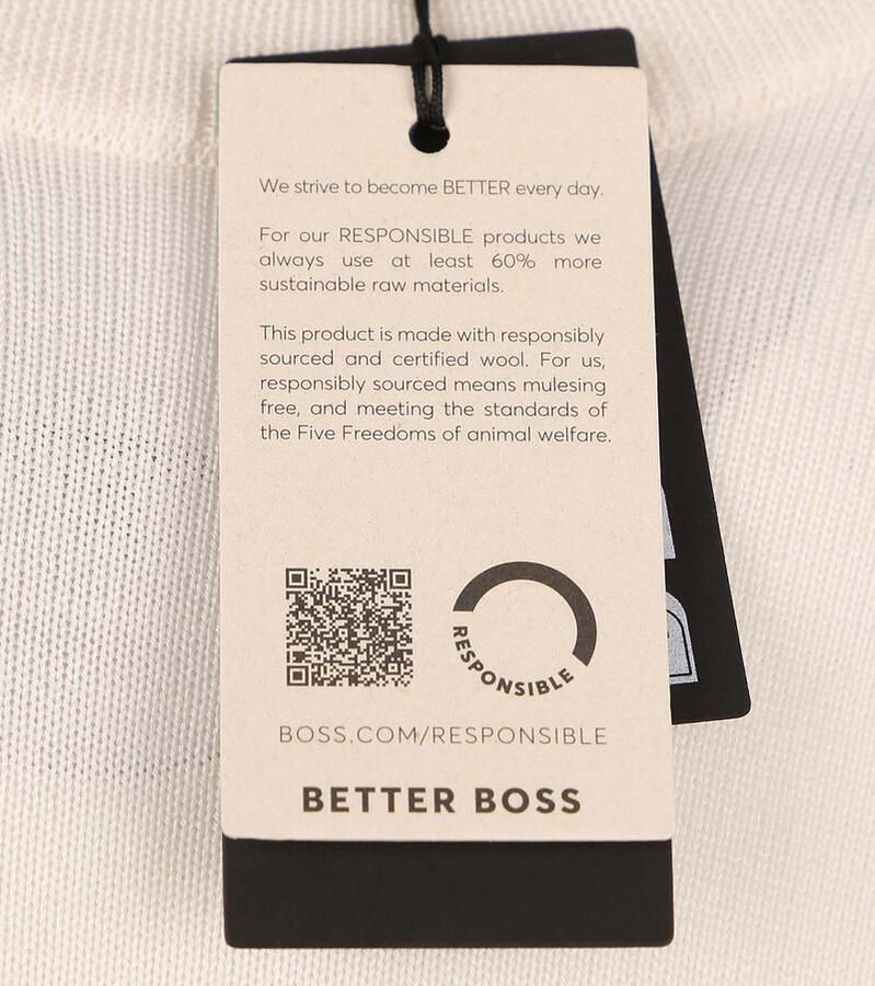 Boss Gebreide pullover van scheerwol met labelstitching model 'Otto' - Foto 4