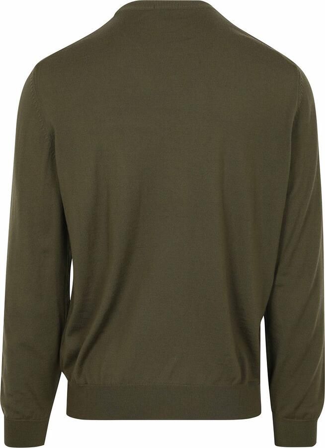 Boss Gebreide pullover van scheerwol met labelstitching model 'Botto'