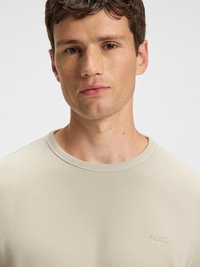 Boss Orange Regular fit shirt met lange mouwen en wafelstructuur model 'TEMPESTO' - Foto 3
