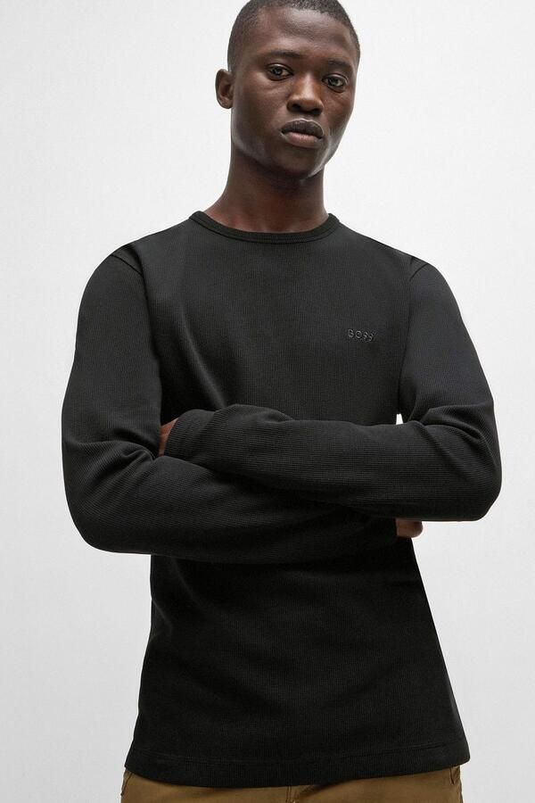 Boss Orange Regular fit shirt met lange mouwen en wafelstructuur model 'TEMPESTO' - Foto 6