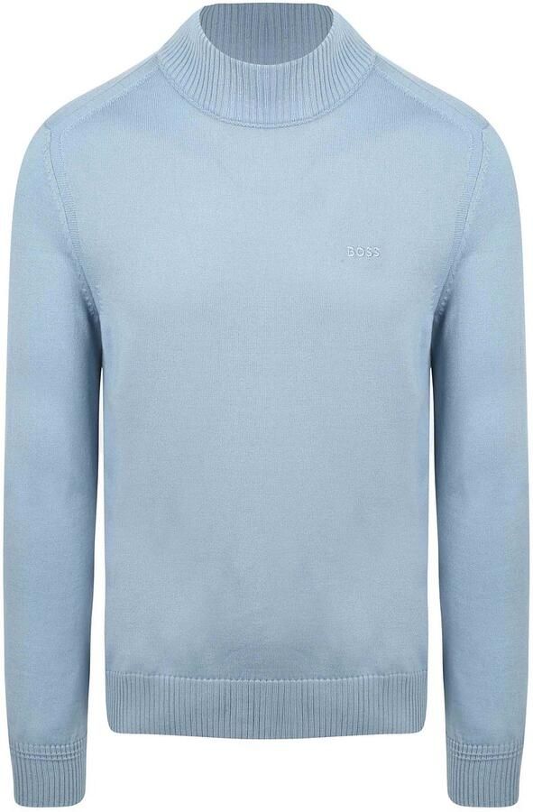 Boss Turtleneck Trui Avac Wool Blend Lichtblauw