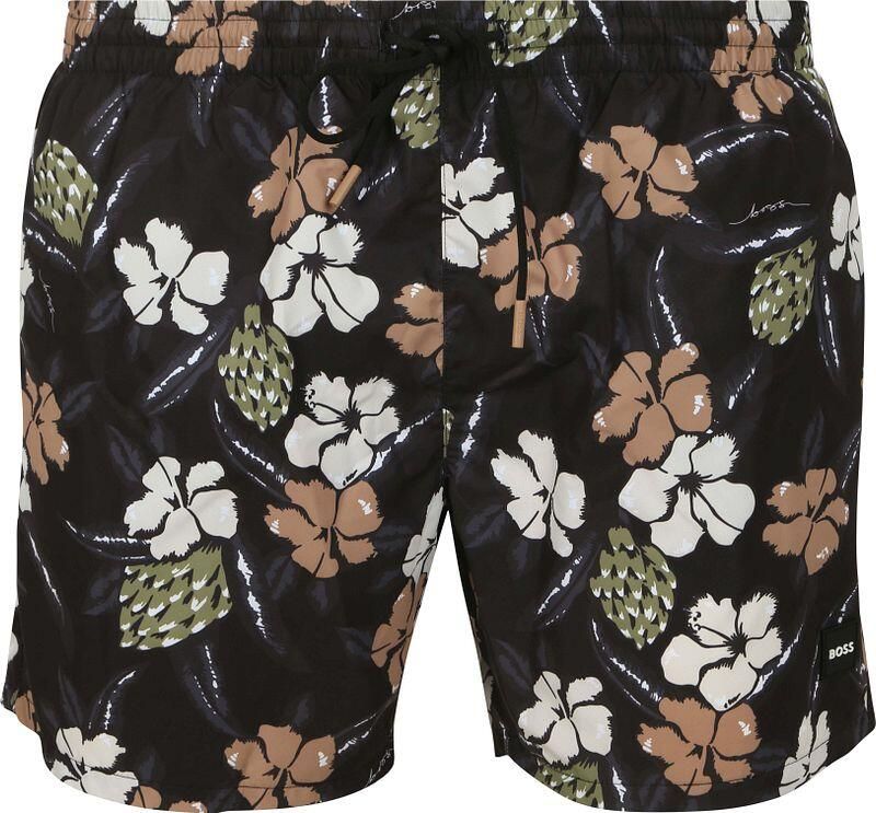 Boss Relaxed fit zwembroek met labelbadge model 'Piranha'