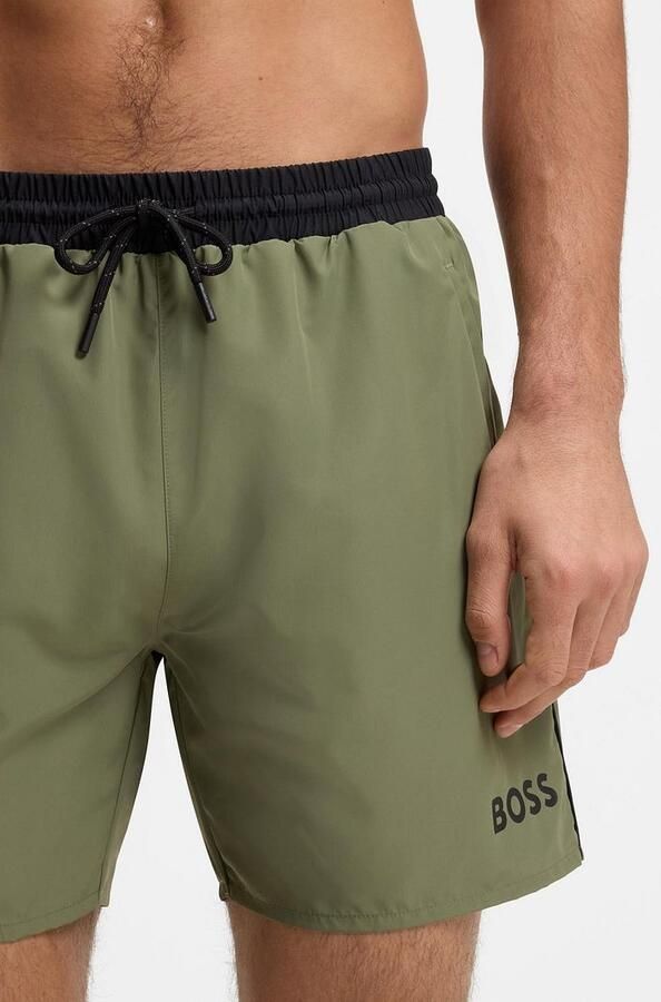 BOSS zwemshort Starfish olijfgroen - Foto 6