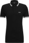 Hugo Boss Heren Polo met Details en Contrast Logo Model 50469055 Paddy Kleur Zwart Black Heren - Thumbnail 2