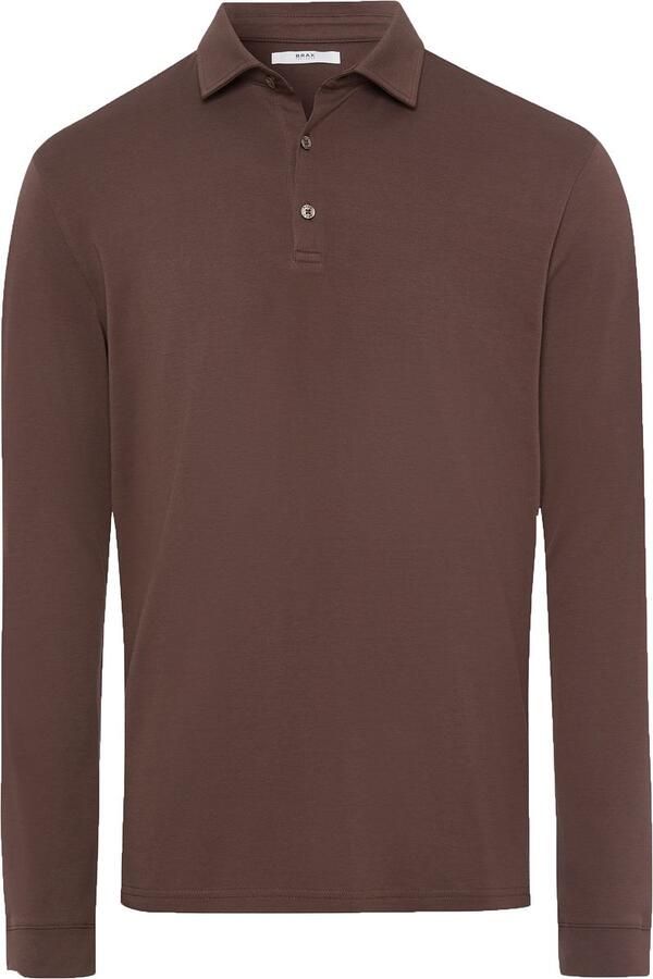 BRAX Longsleeve Polo Pirlo Bruin - Foto 1