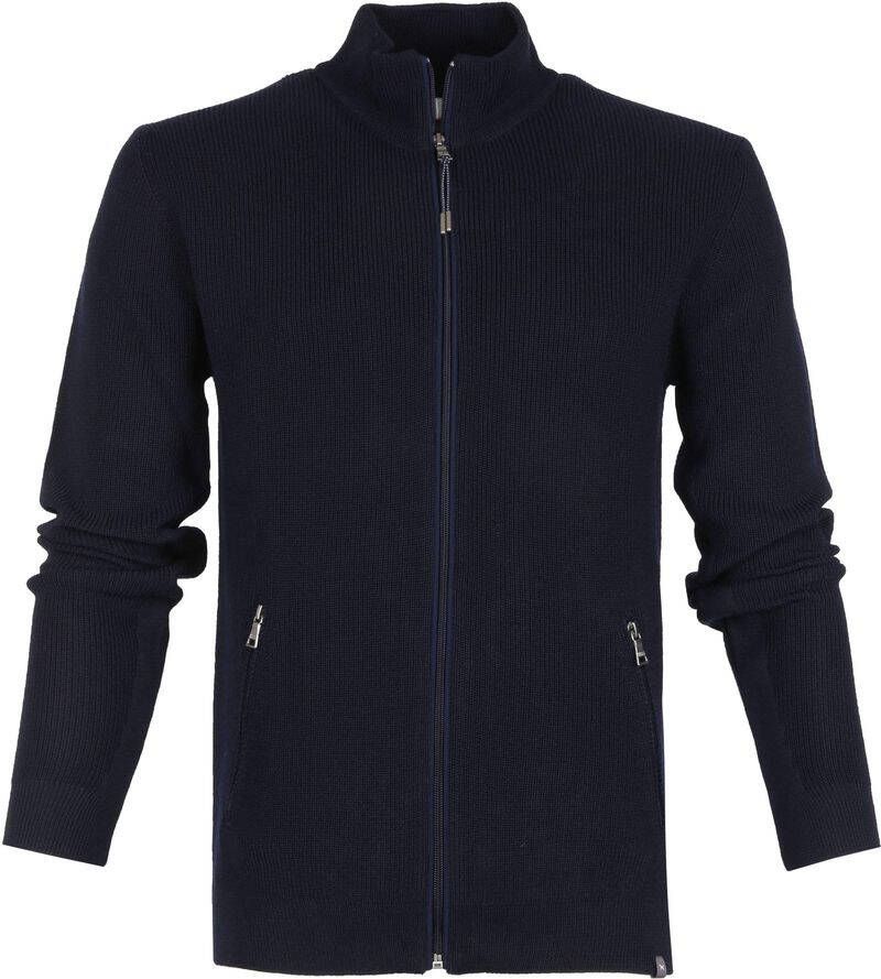 BRAX Style John Vest Zip Donkerblauw