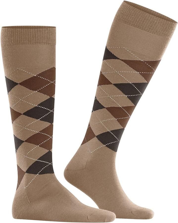 Burlington Socks Edinburgh Kniekousen Wol Beige - Foto 2