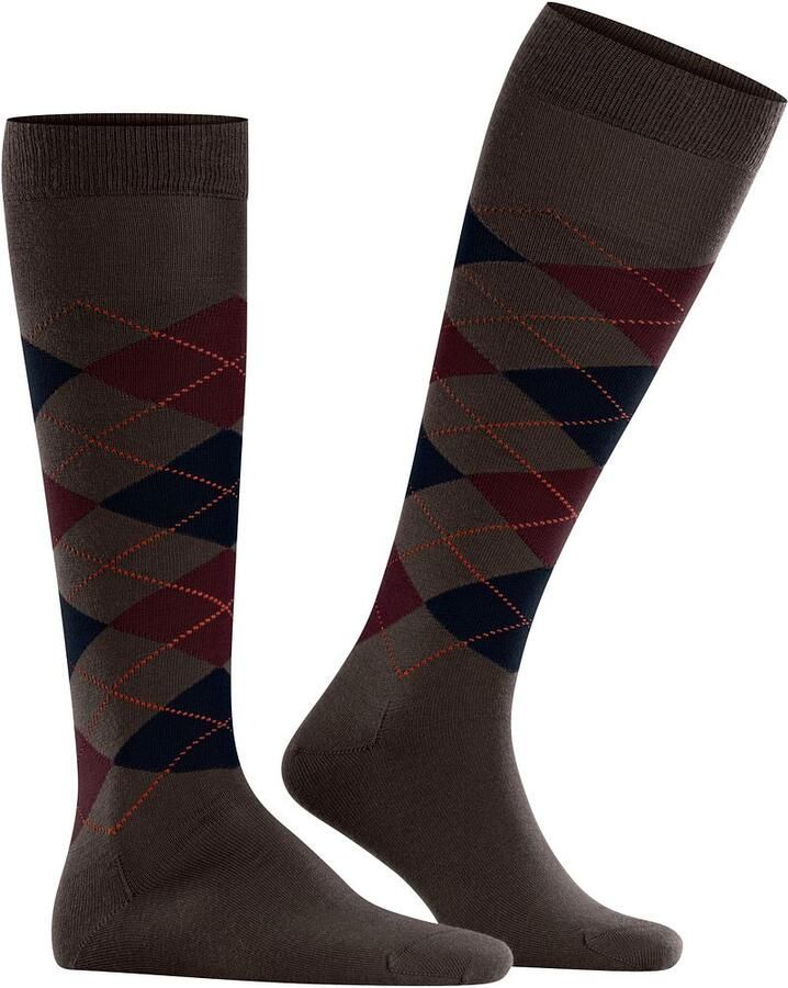 Burlington Socks Edinburgh Kniekousen Wol Bruin - Foto 2