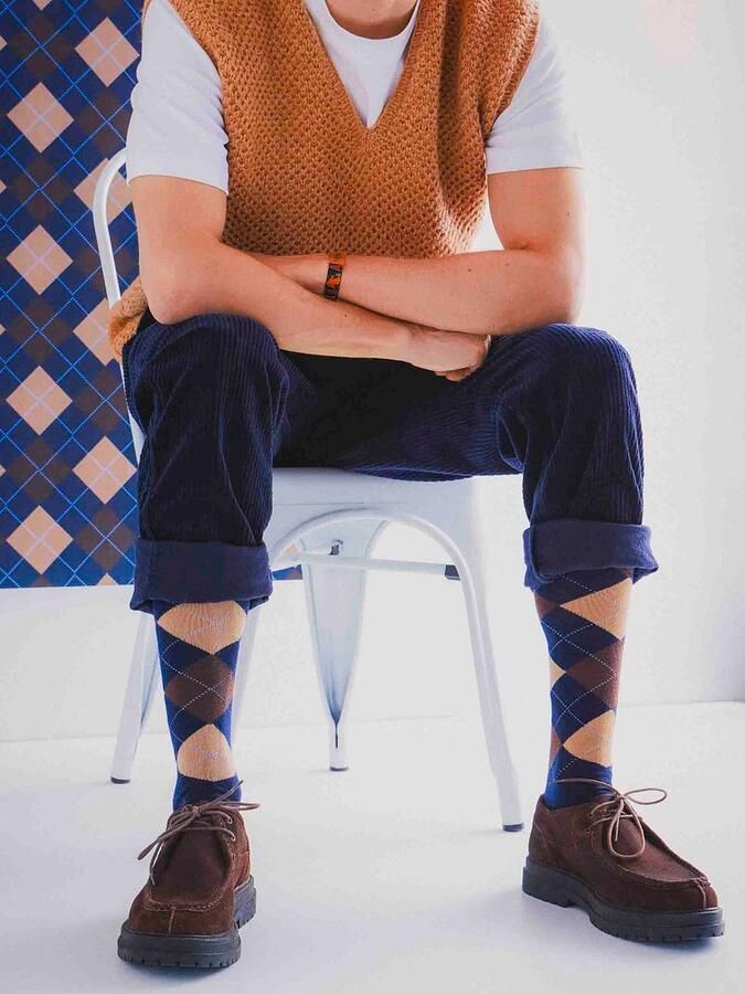 Burlington Socks Edinburgh Kniekousen Wol Navy - Foto 5
