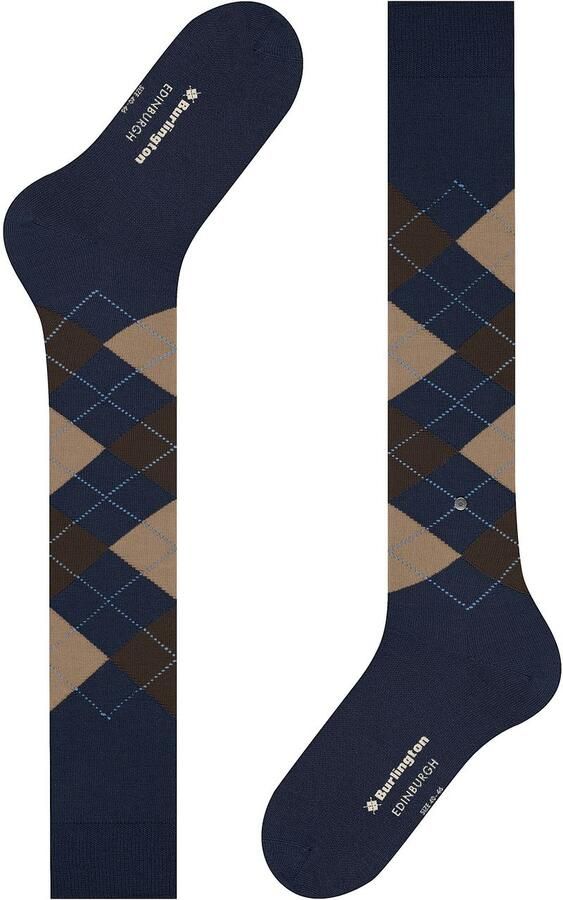 Burlington Socks Edinburgh Kniekousen Wol Navy - Foto 7