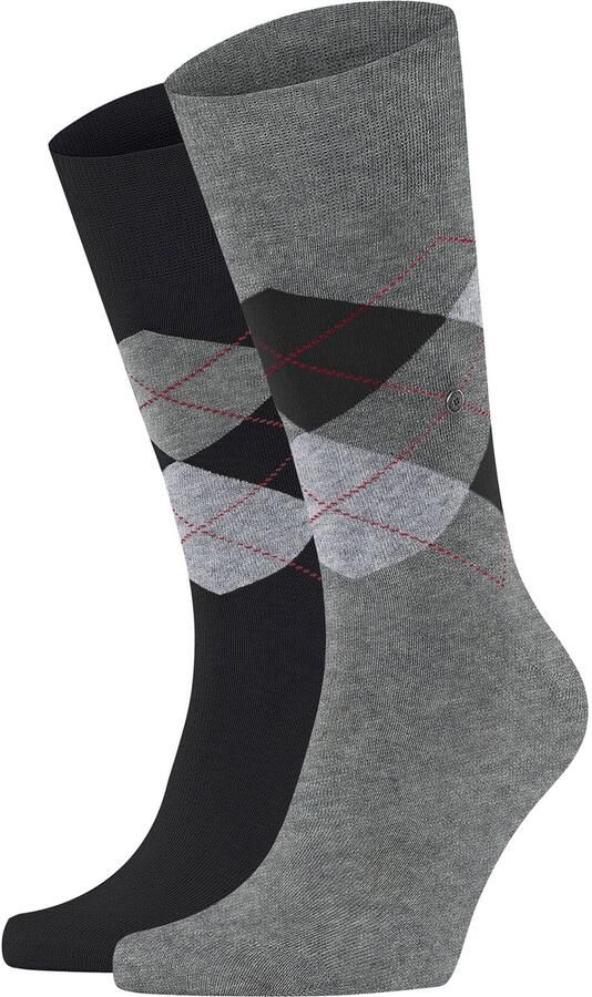 Burlington Sokken met labelapplicatie in een set van 2 paar model 'Everyday Argyle' - Foto 5