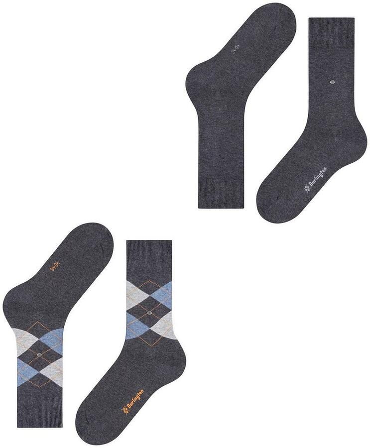 Burlington Everyday sokken antraciet melange 2-pack - Foto 5