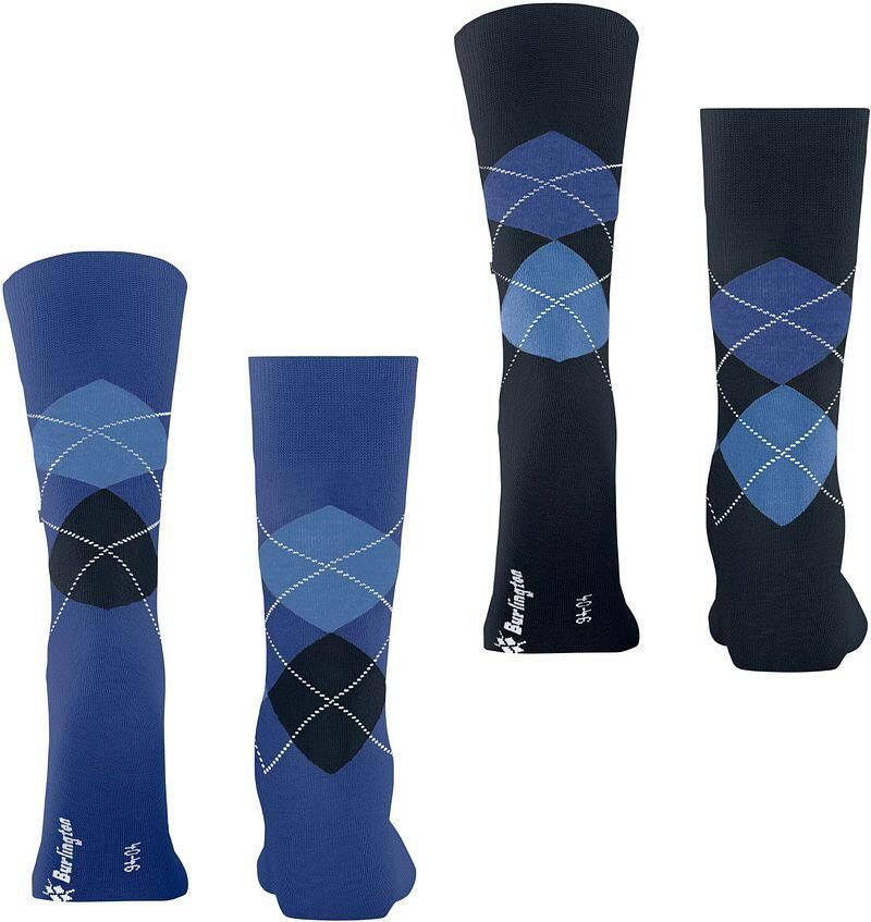 Burlington Sokken met labelapplicatie in een set van 2 paar model 'Everyday Argyle' - Foto 2