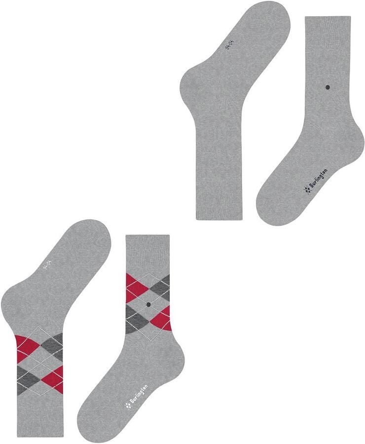 Burlington Sokken Everyday Argyle Mix (Set van 2)