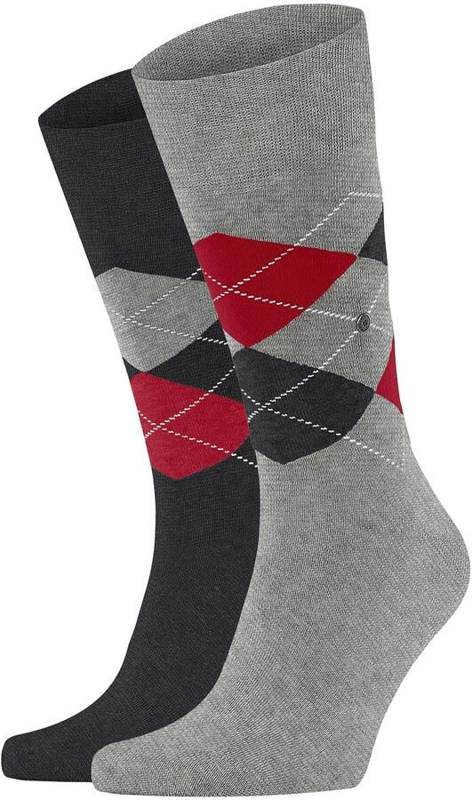 Burlington Sokken met labelapplicatie in een set van 2 paar model 'Everyday Argyle' - Foto 3