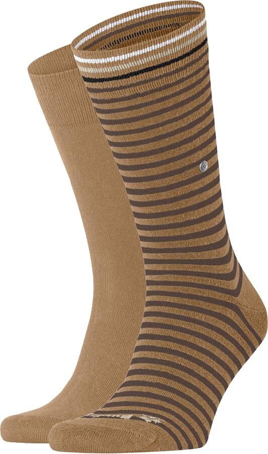 Burlington Socks Everyday 2-Pack Strepen Beige