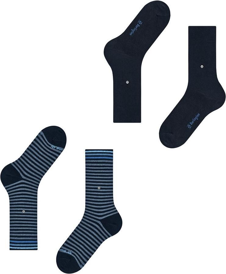 Burlington sokken Everyday Stripe donkerblauw (set van 2) - Foto 5