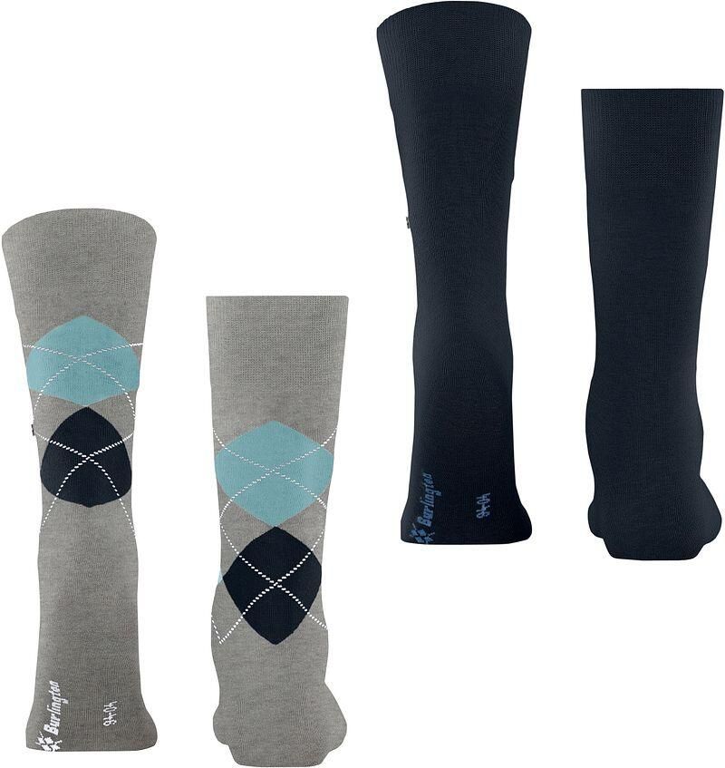 Burlington Sokken met labeldetail in een set van 2 paar