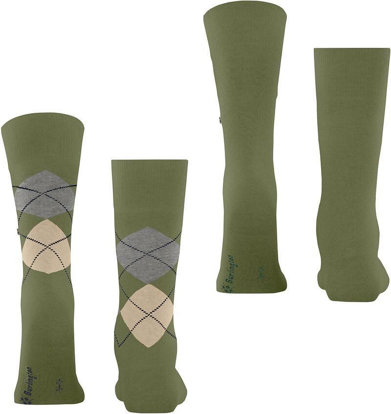 Burlington Socks Everyday Mix Sokken 2-Pack Groen 7472 - Foto 3