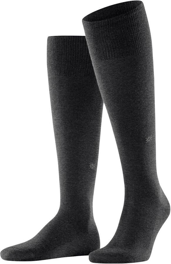 Burlington Socks Leeds Wolmix Grijs