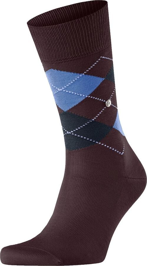 Burlington Socks Manchester Sok Ruit Bordeaux 8696 - Foto 3