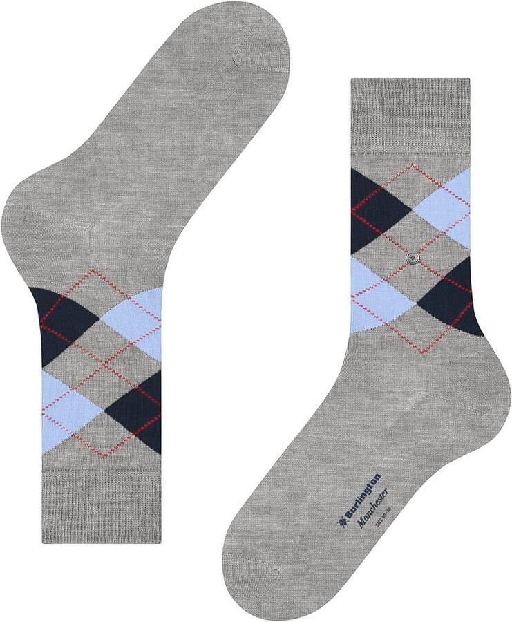Burlington Sokken met ruitmotief model 'MANCHESTER'