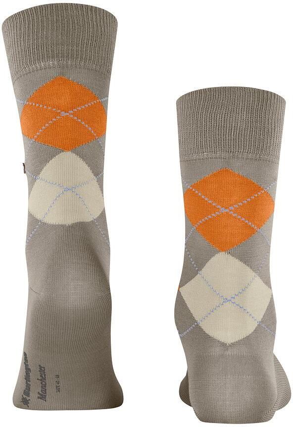 Burlington Socks Manchester Sok Ruit Grijs 4180 - Foto 3