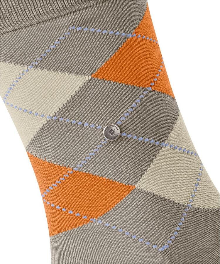 Burlington Socks Manchester Sok Ruit Grijs 4180