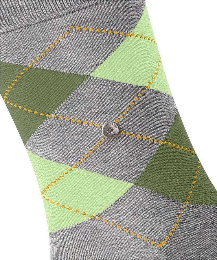 Burlington Socks Manchester Sok Ruit Grijs