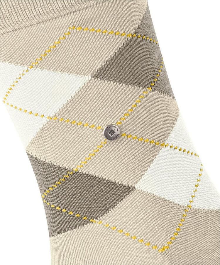 Burlington Socks Manchester Sok Ruit Lichtbeige 4840 - Foto 4