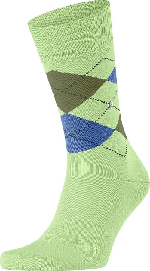 Burlington Socks Manchester Sok Ruit Lichtgroen 7434