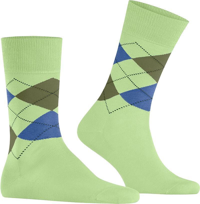 Burlington Socks Manchester Sok Ruit Lichtgroen 7434 - Foto 2