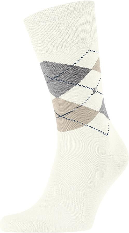 Burlington Socks Manchester Sok Ruit Off-White 2049
