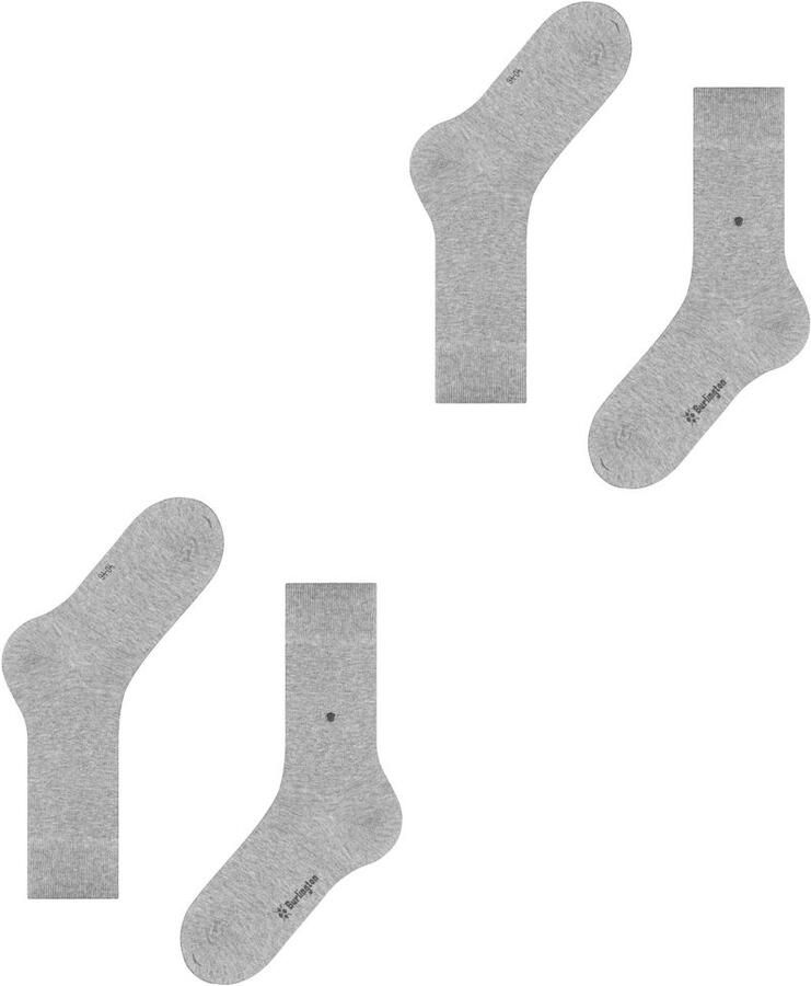 Burlington Socks Uni Lichtgrijs 2Pack - Foto 3