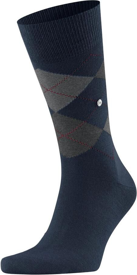 Burlington Socks Wol Edinburgh Blauw 6123
