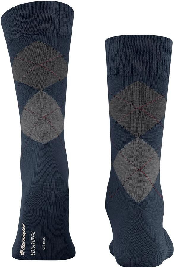 Burlington Socks Wol Edinburgh Blauw 6123 - Foto 3