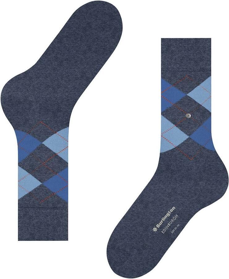 Burlington Socks Wol Edinburgh Blauwgrijs 6688 - Foto 4
