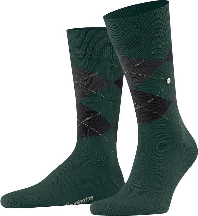 Burlington Socks Wol Edinburgh Groen 7450 - Foto 3
