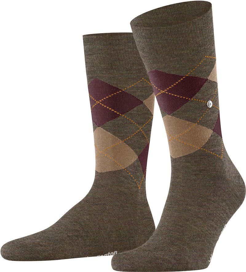 Burlington Socks Wol Edinburgh Melange Bruin 7410 - Foto 3
