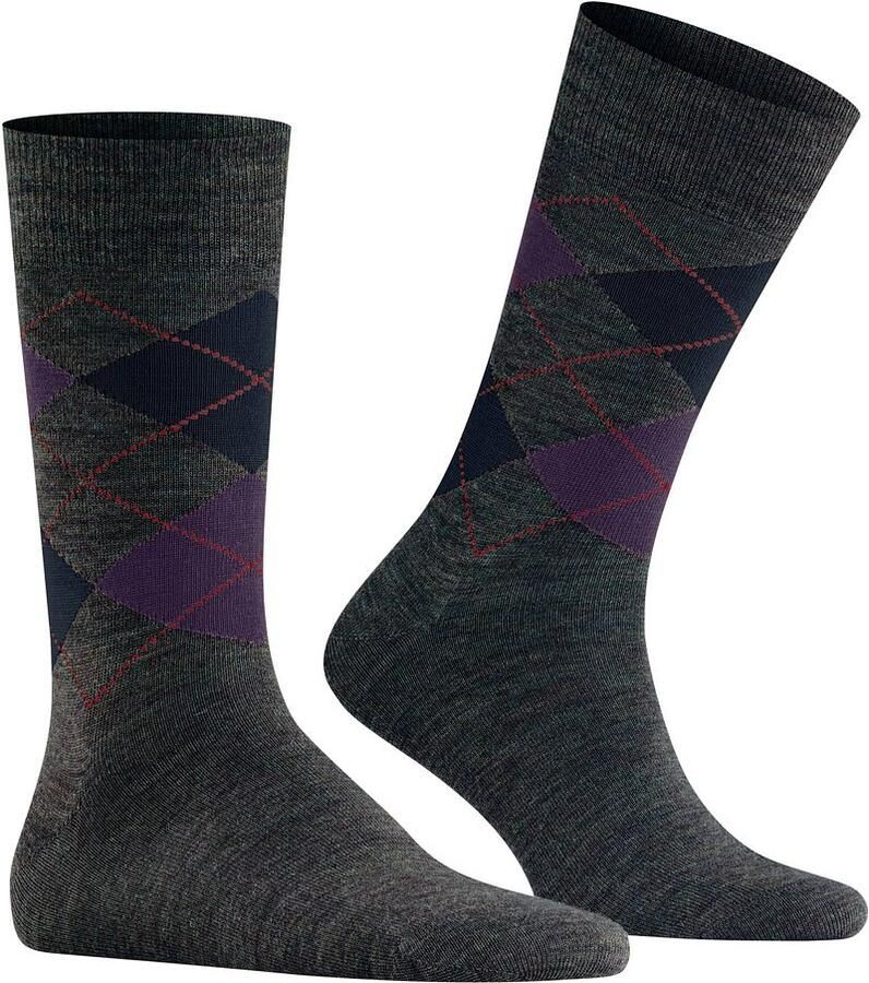 Burlington Socks Wol Edinburgh Melange Groen 7271