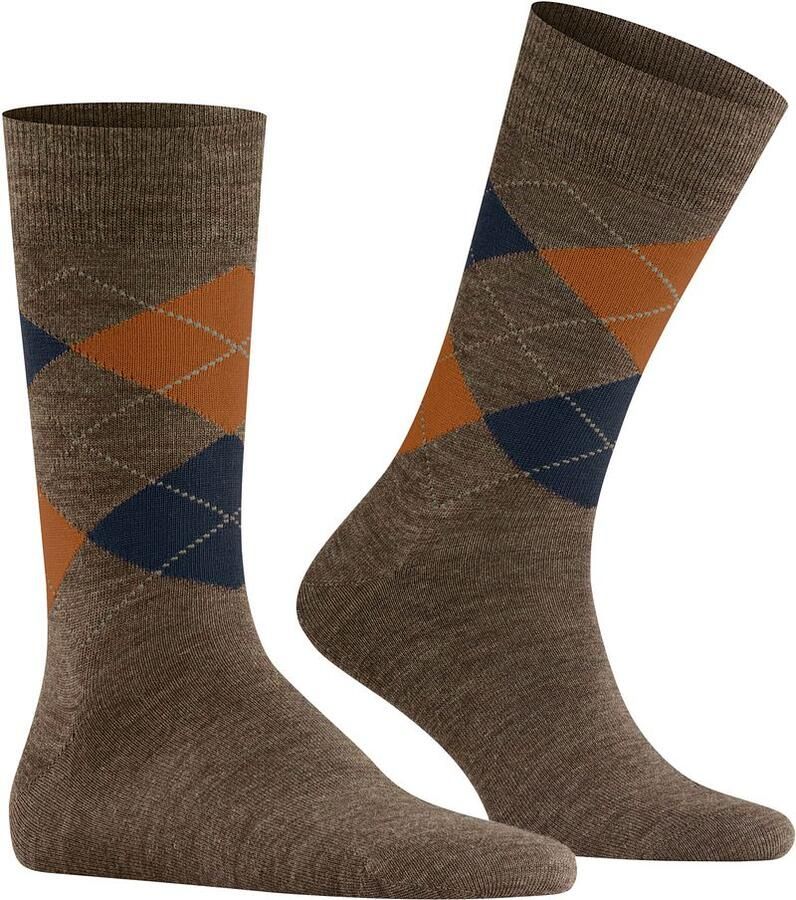 Burlington Socks Wol Edinburgh Melange Groen 7460