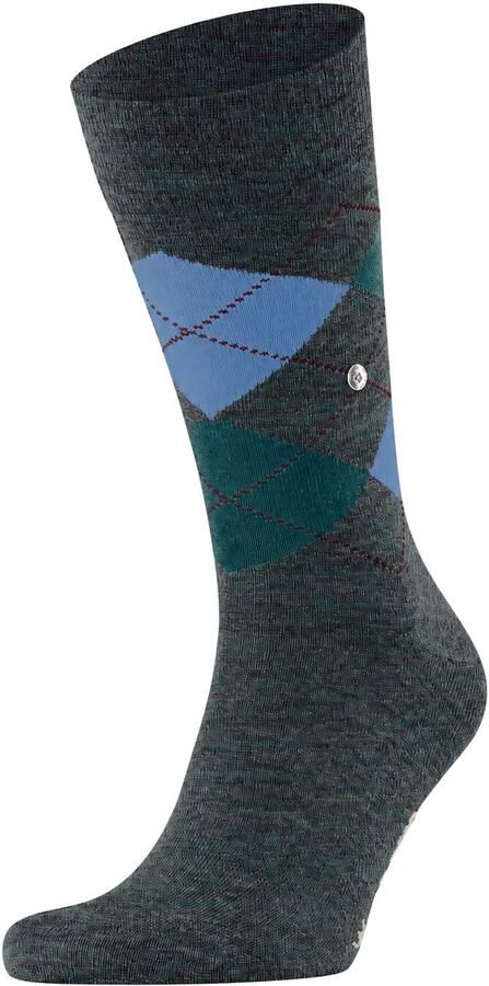 Burlington Socks Wol Edinburgh Melange Petrol 7400
