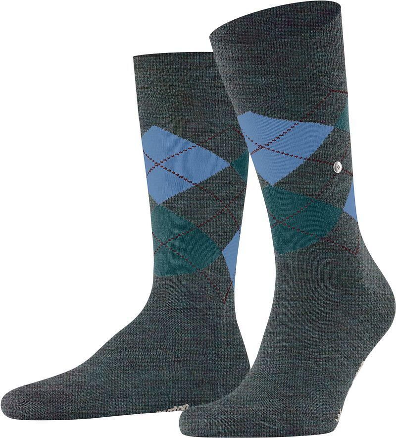 Burlington Socks Wol Edinburgh Melange Petrol 7400 - Foto 3