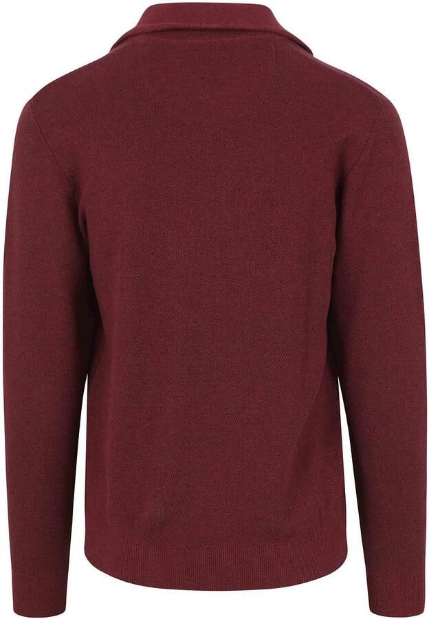 Casa Moda trui opstaande kraag rood effen katoen